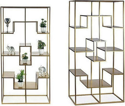 Planken Metaal Metaal Goudkleurig (45 x 200 x 100 cm)