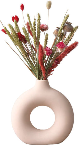 Plant in a Box - Droogbloemen - Boeket 'Pink Cocktail' - Hoogte 35cm - Phalaris - Papaver - Triticum - Setarea - Helichrysum - Lagurus Ovatus