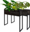 Plantenbak Faab Zwart Mangohout - Set van 2