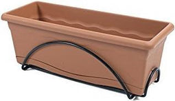 Plantenbak met schaal Plastiken Terra cotta Polypropyleen (50 x 20 cm)