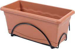 Plantenbak met schaal Plastiken Terra cotta Polypropyleen (60 x 24 cm)