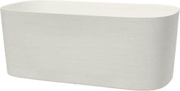 Plantenbak met waterreserve - GARDEN ID Respect - Wit 50 x 17 cm - 100% huishoudelijk afval - 100% recyclebaar - Gestructureerd oppervlak.