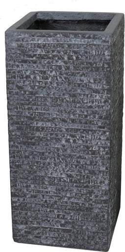 Plantenbak Utah Cubihi - l27 x b27 x h60cm - Donkergrijs