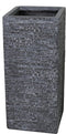 Plantenbak Utah Cubihi - l27 x b27 x h60cm - Donkergrijs