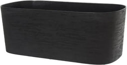 Plantenbak + waterreserve - GARDEN ID Respect - Zwart-Anth 50 x 17 cm - 100% huishoudelijk afval - 100% recyclebaar - Gestructureerd oppervlak