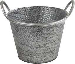 Plantenbak Ziva metaal ro 26x22x21 cm zink 1 stuk