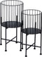 Plantenbakkenset 28 x 28 x 51 cm Zwart Metaal (2 Stuks)