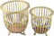 Plantenbakkenset DKD Home Decor Natuurlijk Lichtbruin Bamboe Stads (35 x 35 x 37 cm) - Plantenbakken - Planten - Bamboe