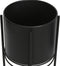Plantenbakkenset DKD Home Decor Zwart Metaal 30 x 30 x 70 cm Stads
