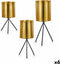 Plantenbakkenset Zwart Gouden Metaal (6 Stuks)