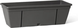 Plantenbakset met metalen haak, waterreservoir en afvoerafstandhouder - GARDEN ID Smart - Antraciet 50 cm