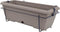 Plantenbakset met metalen steun en geïntegreerd dienblad - GARDEN ID Teramo - Taupe 50 cm - Steeneffect - Gerecycled/recyclebaar