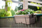 Plantenbakset met metalen steun en geïntegreerd dienblad - GARDEN ID Teramo - Taupe 50 cm - Steeneffect - Gerecycled/recyclebaar
