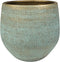 Plantenpot/bloempot in een strakke Modern design look shiny blauw Dia 31 cm en Hoogte 28 cm
