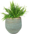 Plantenpot/bloempot in een strakke Modern design look shiny blauw Dia 31 cm en Hoogte 28 cm