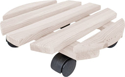 Plantenroller Plantentrolley Rond Wit 30x30cm voor binnen en buiten draagvermogen tot 80 kg