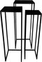 Plantenstandaard Fletcher - Zwart - Metaal - Set van 3