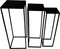Plantenstandaard Fletcher - Zwart - Metaal - Set van 3
