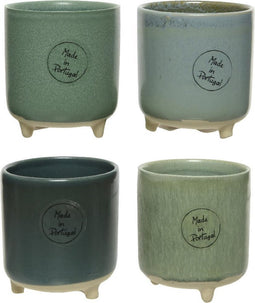 Planter stoneware dia7.50-L7.50-H8.50cm ass