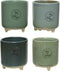 Planter stoneware dia7.50-L7.50-H8.50cm ass