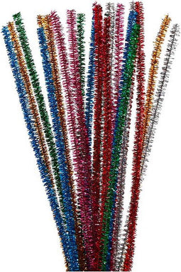 Chenilledraad Sterke Kleuren Glitter 30cm, 24st.