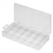 Plastic empty box with 18 compartments