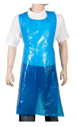 Plastic Wegwerp Schorten - Optimale Bescherming - 100 Stuks - ComFort Schort en jas, LDPE, 81x125cm, 20my, wit