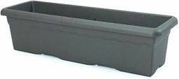 PLASTIKEN Rechthoekige plantenbak - 100 X 44 cm - Antraciet