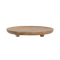 Plate on feet large, Golden Oak Brown / Mango Wood