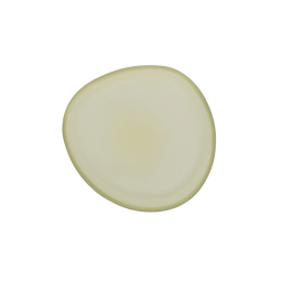 Plate recycled glass Frost Sea mist Yellow / Recycled Glass