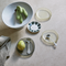Plate recycled glass Frost Sea mist Yellow / Recycled Glass