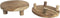 Plateau teak naturel d40h9 cm