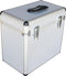 Platenkoffer voor 50 stuks 12 inch LP vinyl afsluitbaar zilver