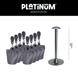 Platinum AeroCover - Accessoires – Hoessteunset voor tuintafel - Zorgt voor afwatering – Voorkomt ophoping van vuil en water
