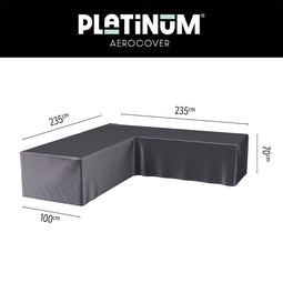 Platinum AeroCover - Loungebankhoes L-vorm - 235x235x100xH70cm - Ademend - Waterproof - Hoge kleurechtheid