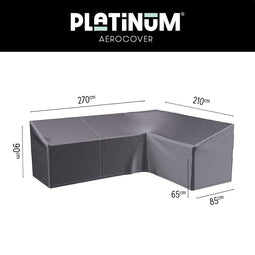 Platinum AeroCover - Loungebankhoes L-vorm - 270x210x85xH65/90 Rechts - Ademend - Waterproof - Hoge kleurechtheid