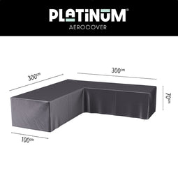 Platinum AeroCover - Loungebankhoes L-vorm - 300x300x100xH70cm - Ademend - Waterproof - Hoge kleurechtheid