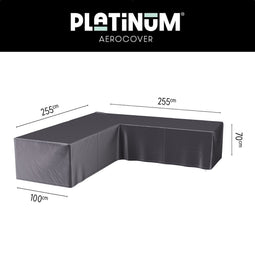 Platinum AeroCover - Loungebankhoes L-vorm Trapezium - 270x270x100xH70cm - Ademend - Waterproof - Hoge kleurechtheid