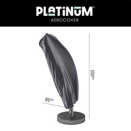 Platinum AeroCover - Zweefparasolhoes - H250x85cm - tot Ø 3,75m en 3,2x3,2m - Met rits en stok - Ademend - Waterproof - Hoge kleurechtheid