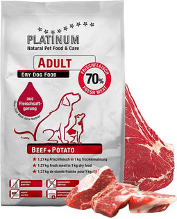 Platinum Beef & Potatoes 5 kg Kroketten fur Hunde Grain Free Semiumide Manzo