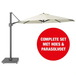 Platinum Casual Living Halifax Zweefparasol Set Ø350 cm - Ecru