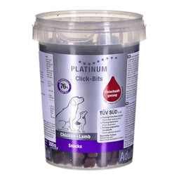 PLATINUM Click-Bits Chicken + Lamb - Dog treat - 300g