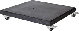 Platinum Sun & Shade – Parasolvoet – Modena – 90kg – Zwart gepolijst graniet – Zwenkwielen – Zwaar en stabiel