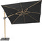 Platinum Sun & Shade – Zweefparasol – Challenger T² - 300x300 cm - Oak Look – Faded Black – Dubbel Kantelbaar – 360° Draaibaar – 98% UV protectie