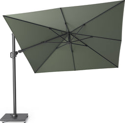 Platinum Sun & Shade – Zweefparasol - Challenger T² - 300x300 cm - Olijf - Dubbel Kantelbaar - 360° Draaibaar – 96% UV protectie