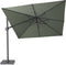 Platinum Sun & Shade – Zweefparasol - Challenger T² - 300x300 cm - Olijf - Dubbel Kantelbaar - 360° Draaibaar – 96% UV protectie