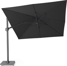 Platinum Sun & Shade – Zweefparasol - Challenger T² - 300x300 cm - Faded Black - Dubbel Kantelbaar - 360° Draaibaar – 98% UV protectie