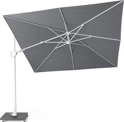 Platinum Sun & Shade – Zweefparasol – Challenger T² - 300x300 cm – Wit - Manhattan – Dubbel Kantelbaar – 360° Draaibaar – 98% UV protectie