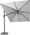 Platinum Sun & Shade – Zweefparasol – Challenger T² - 350x260cm – Lichtgrijs – Dubbel Kantelbaar – 360° Draaibaar – 96% UV protectie