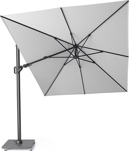 Platinum Sun & Shade – Zweefparasol – Challenger T² - 350x260cm – Wit – Dubbel Kantelbaar – 360° Draaibaar – 96% UV protectie